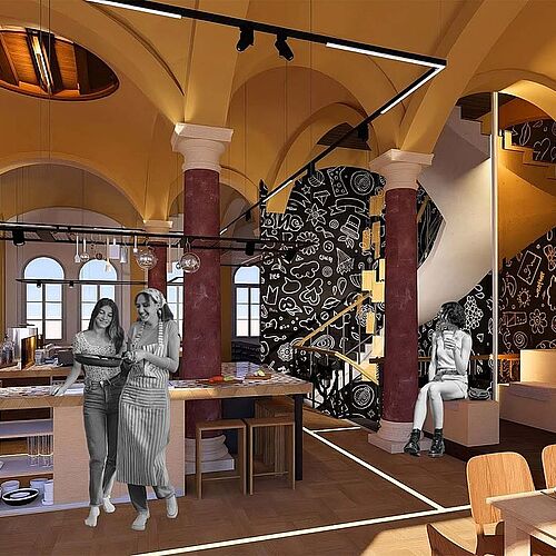 Bankplatz 6 - Projekt Innenarchitektur 3. Semester

Für die Neugestaltung eines denkmalgeschützten Gebäudes, dem...